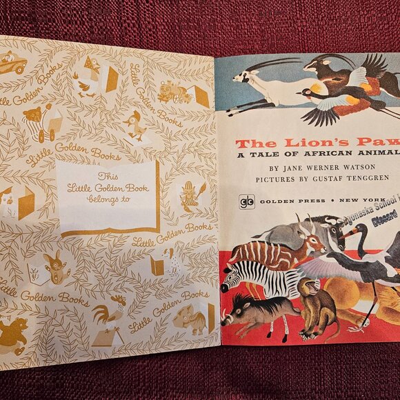Little Golden Book - The Lion's Paw A Tale Of African Animals 1978 SC - Picture 2 of 5